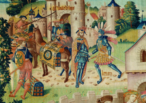 Scènes de l'histoire de Lérian et Lauréolle : le Pardon du roi